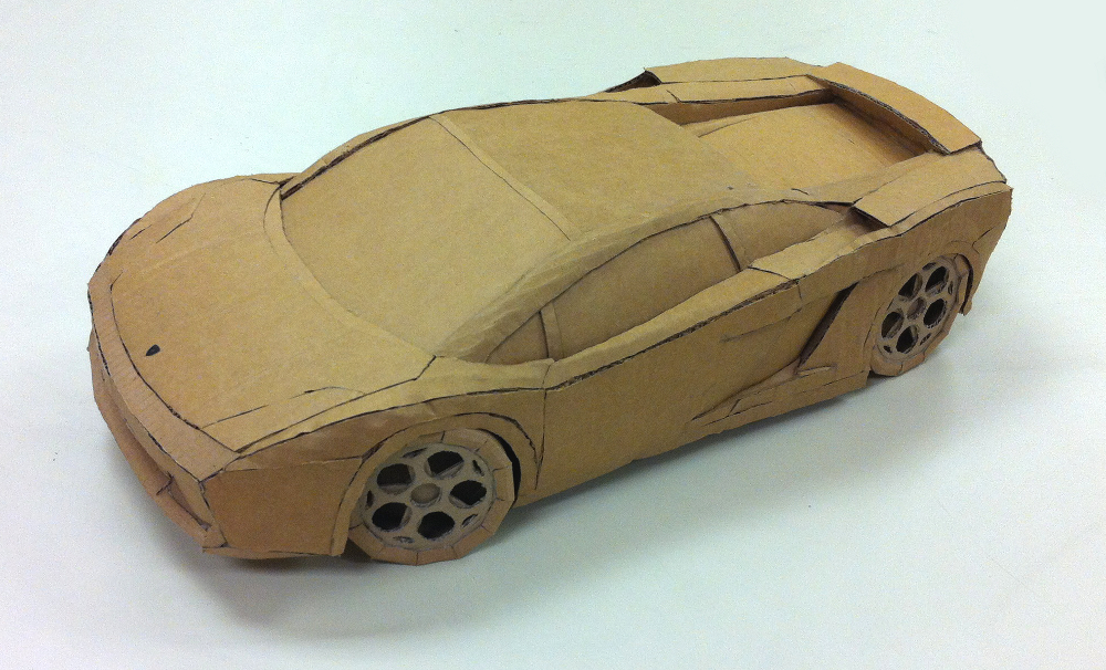 Cardboard Lamborghini.