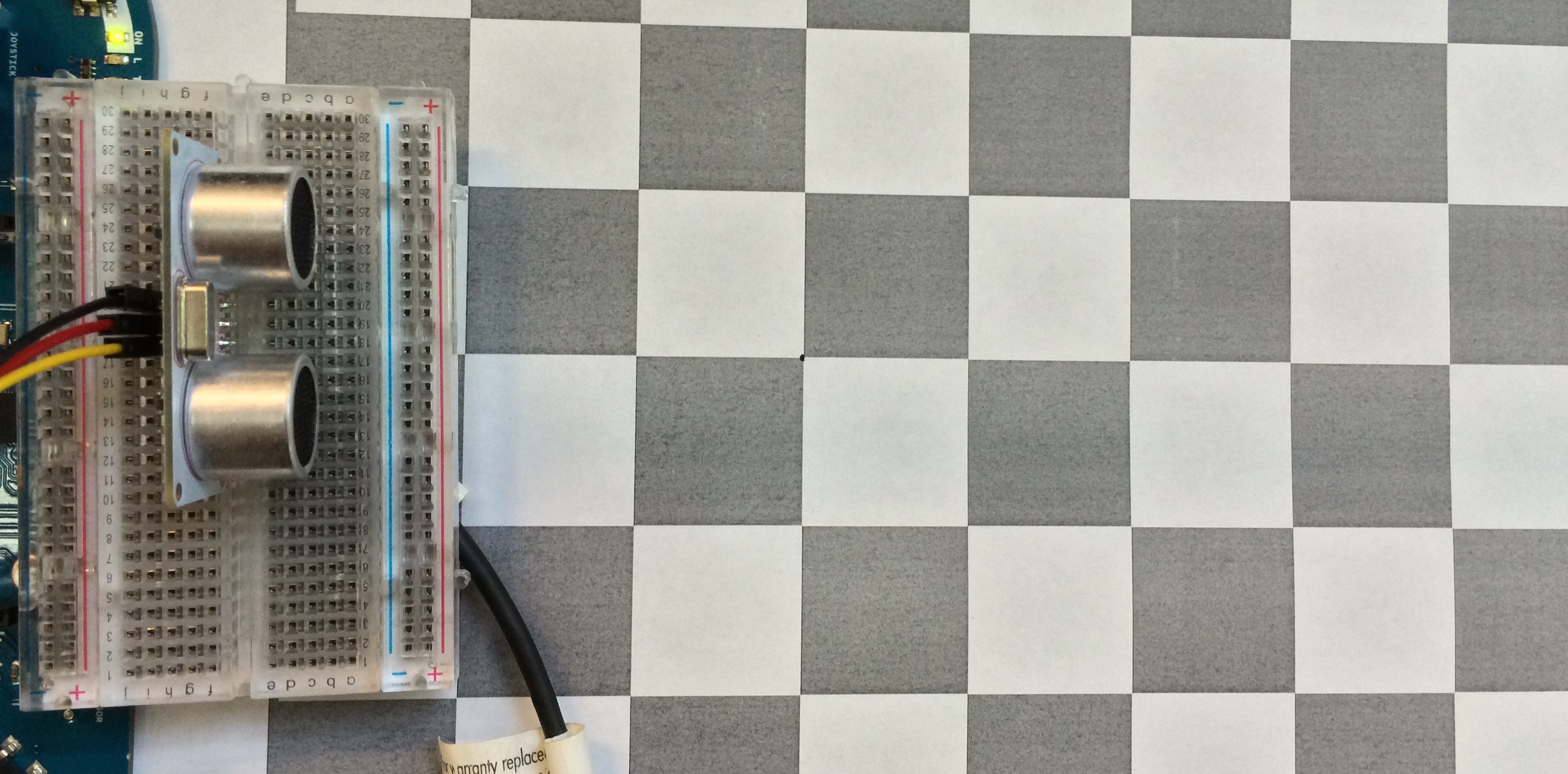 Utlrasonic sensor used to measure collisions at close proximities.