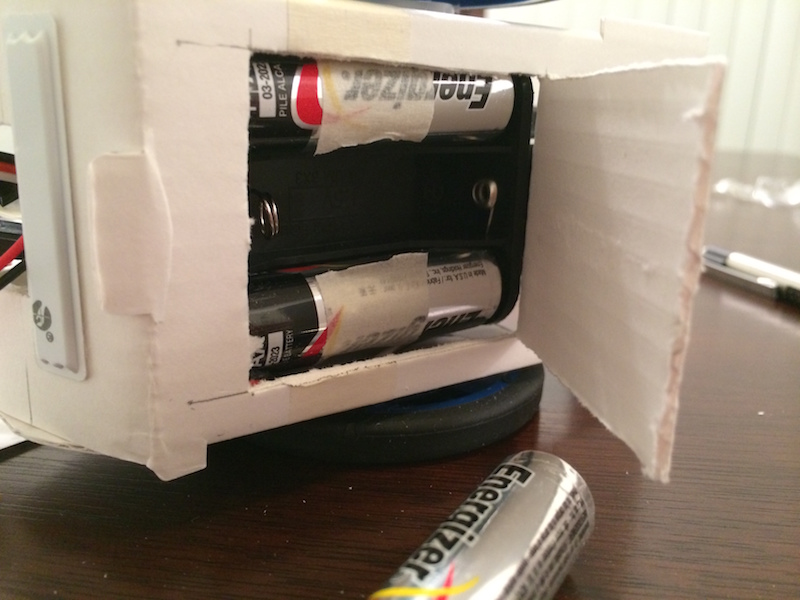 Battery-pack located on bootom of robot